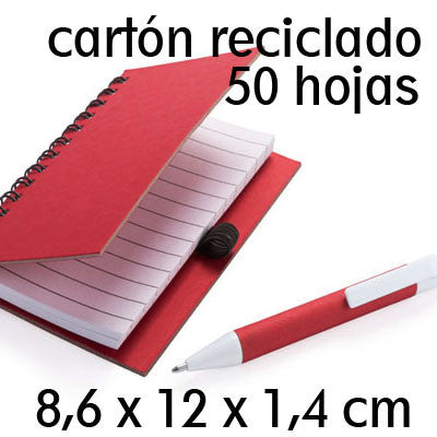 libreta anillas con tapa reciclada